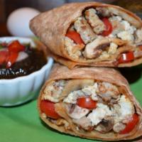 Campfire Beef Burrito · Flour tortilla, grilled steak, delicious BBQ sauce, black beans, diced tomatoes, bacon bits,...