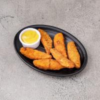 Chicken Fingers · 6 pieces. Fried golden brown, served with honey mustard.