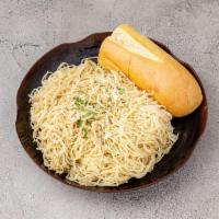 Pasta with Garlic and Oil · Your choice of spaghetti, penne, fettuccine, rigatoni, ziti, angel hair or linguine with gar...