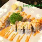 V07. Long Island Roll · Shrimp tempura roll top with scallop and spicy mayo. Spicy. 