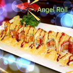 V13. Angle Roll · Spicy tuna, crunch flake top with tuna avo, shrimp and rainbow sauce. Spicy. 