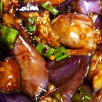 Eggplant in Garlic Sauce · Served with brown rice or steamed rice. Hot and spicy. 