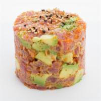 Tartare · Chopped salmon or tuna with sesame oil, avocado, spicy mayo and sesame seeds.