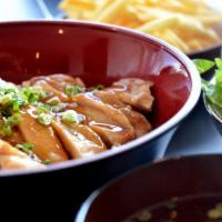 Chicken Teriyaki Don · Boneless skinless hibachi grilled chicken fillet served with homemade teriyaki sauce. Served...