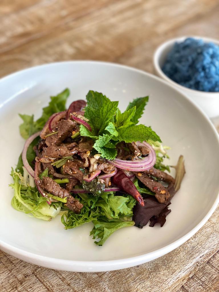 🌶Waterfall Beef · Delicious Thai Waterfall Beef Salad aka NAM TOK BEEF. Grilled beef with chef spicy secret dressing.