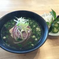 Pho · Served with veggies and tofu or chicken or beef.