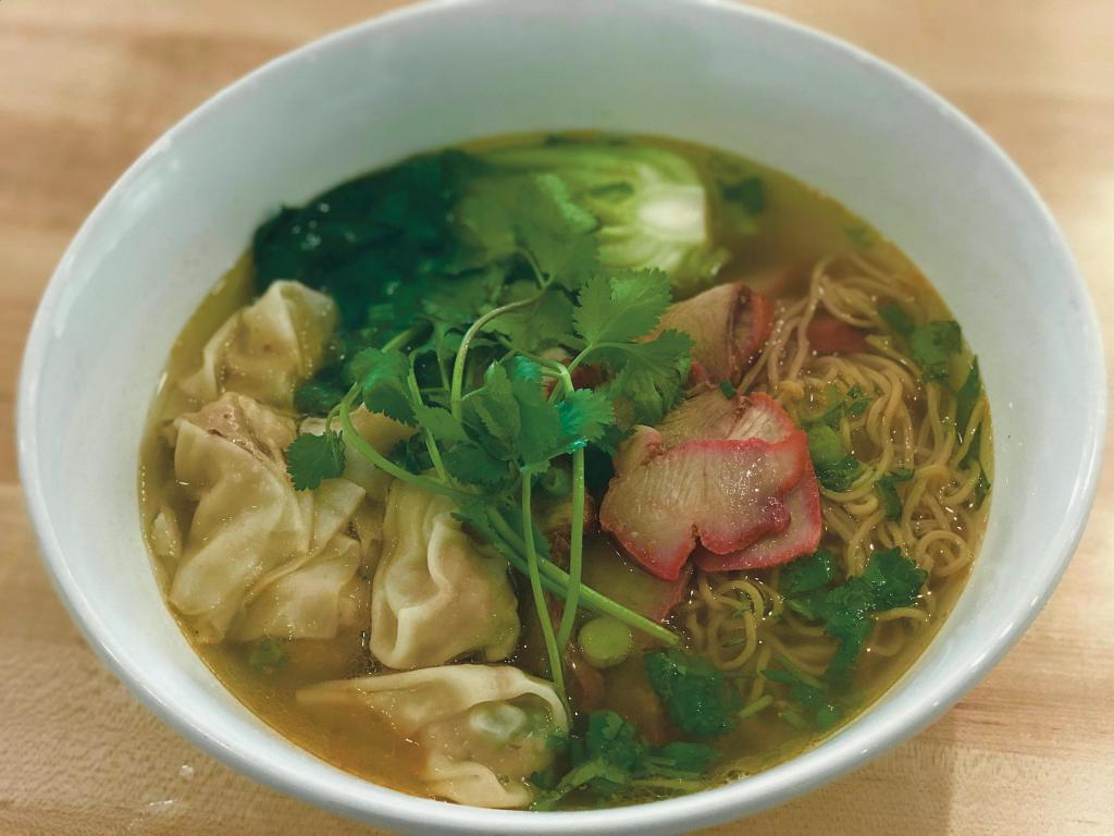 Wonton Egg Noodle Soup · Egg noodle with chicken wontons. BBQ pork and bok choy.