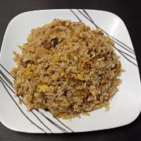 Diced Beef Fried Rice w/ Picked Mustard Green · 酸菜牛粒炒飯