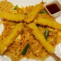 King Pad Thai · Bistro 38 brings the taste of Japan on a plate with (4 pcs)crispy shrimp tempura blended wit...