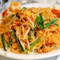 Pad Thai (order direct to restaurant to get cheaper price) · Stir fried rice noodles with egg, bean sprout and scallion in special tamarind sauce with gr...