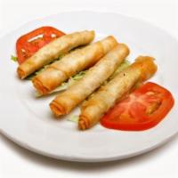 #27 Sigara Borek · Four(4) pieces rolls filled with cheese and parsley