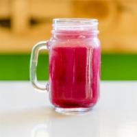 The Beet Monster Juice · Beets, red seedless grapes, apple, cucumber, mint, ginger and lime.