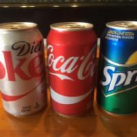 Soda · Coke, sprite and diet coke.