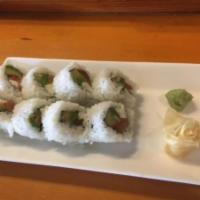 Philly Roll · Salmon, cream cheese and avocado rolled up.
