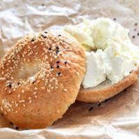 Bagel With Cream Cheese · Plain, sesame, poppy seed, everything or cinnamon raisin.