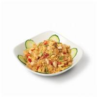 House Fried Rice · Fried rice, eggs, red bell pepper, onions and Bonchon Soy Garlic Sauce.  1440-1770 cal.