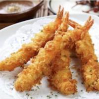 S2 Panko Shrimp · Deep fried shrimp with panko batter, served with spicy mayo. Spicy.