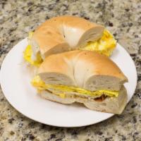 Bacon, Egg and Cheese Sandwich · Made with 2 Grade A extra large eggs.