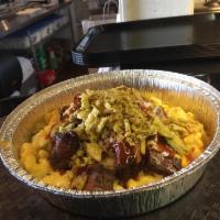 Big Daddy Mac - Thursday Only · Bed of our 5 cheese smack-a-roni, topped with burnt ends, more cheese and fried jalapenos.