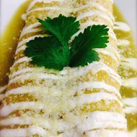 Enchiladas verdes · three roll soft tacos filled with your choice meat or cheese, covered by tomatillo sauce and...