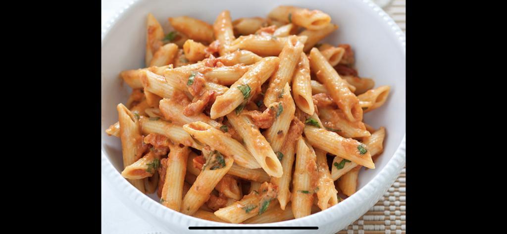 Penne Parmesan Pasta · Penne Pasta tossed in marinara sauce with or without Italian Cheese