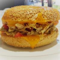 Tuna Melt Bagel Sandwich · Tuna Salad, Melted Cheddar Cheese