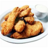 Chicken Tenders · Served with ranch or BBQ sauce.