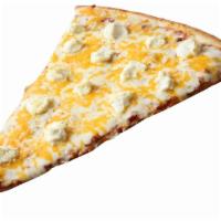 Cheese Lovers Pizza Slice · Homemade tomato sauce, mozzarella cheese, Parmesan, ricotta and cheddar cheese.