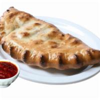 Build Your Own Calzone · Homemade tomato sauce, mozzarella cheese, ricotta cheese and 4 toppings.
