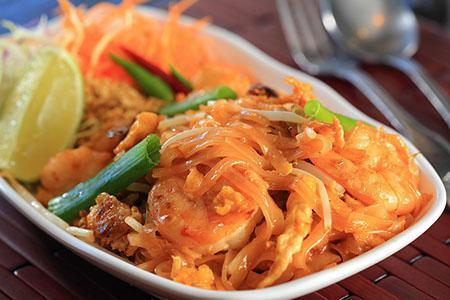 Pad Thai Noodle · Thin rice noodles stir-fried with choices of meat, egg, green onions, bean sprout and crush peanut.