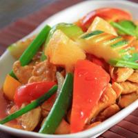 Sweet and Sour · Sauteed onions, pineapples, tomatoes, onion, cucumber, bell pepper and green onions with cho...