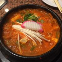K3. Kimchi Soup · Kimchi soup with fresh pork. Spicy.