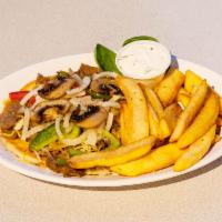 4. Philly Gyro Combo · Served with beverage and choice of side.