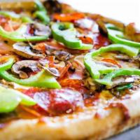 O's Combo Pizza · Ham, pepperoni, green peppers, mushrooms, and red onion. 