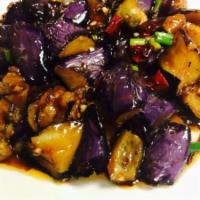 P1. Eggplant and Pork in Garlic Sauce · Spicy.