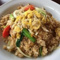 Crab Fried Rice · crab meat, tomato, white onion, green onion, egg