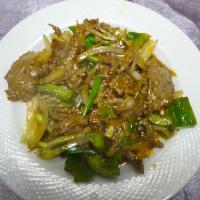 C13. Mongolian Beef Lunch · Tender sliced Angus beef, onion, green onion, bell pepper and carrots stir fry in our own sa...