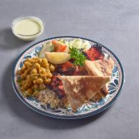 Chicken Boneless Kaabob · Cooked on charcoal and served with rice, tandoori naan (bread), salad chutney (yogurt sauce)...