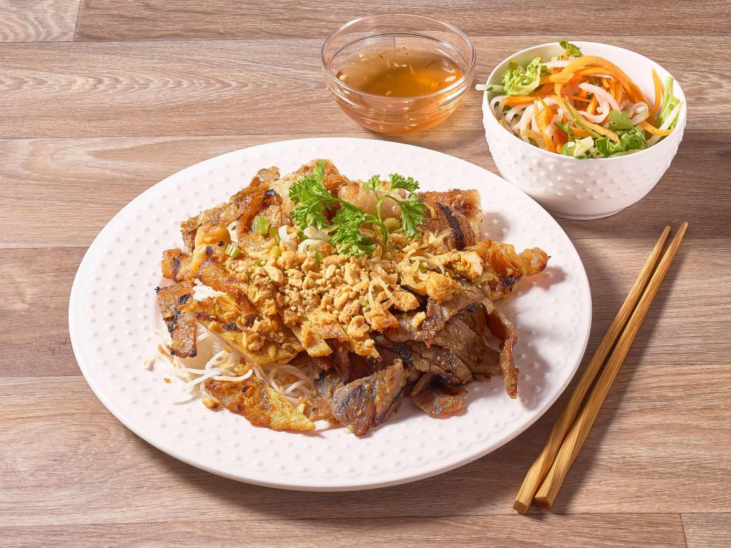 R1. Combination Noodle Bowl · This vermicelli noodle bowl is made with egg rolls, grilled pork, chicken, beef and shrimp.