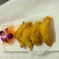 22. Five Pieces Crab Meat Rangoon · Fried wonton wrapper filled with crab and cream cheese.