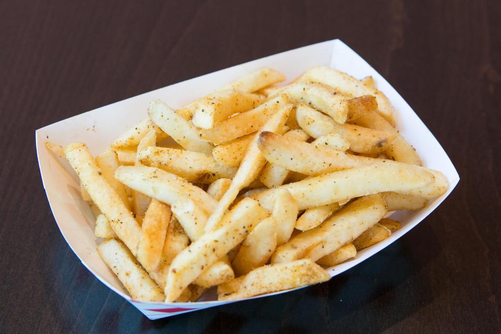 SEASONED FRIES · French fries with house seasoning.