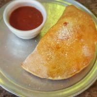 Calzone · Filled with Ricotta and Mozzarella cheese and your choice of hamburger, sausage, pepperoni, ...