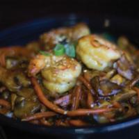 Shrimp Teriyaki Bowl · Comes with rice, mushroom, broccoli, carrots, and teriyaki sauce.