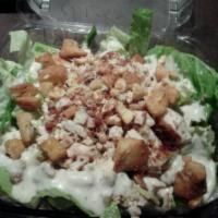Caesar Chef Salad with Chicken · Green salad with Caesar dressing and cheese. 