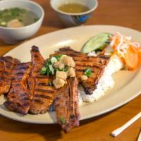 Broken Rice Plate with Choice of Meat · With a choice of grilled pork chop, sliced pork, chicken, or sliced beef with broken rice. S...
