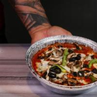 Large Pizza Bowl · No bread in these bowls! Gluten Free. Homemade pizza sauce, paired with pizza toppings of yo...