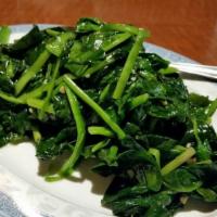 Garlic Spinach · Add extra garlic for an additional charge.