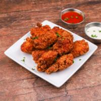 Boneless Wings · Boneless wings are tossed in your choice of mild, Buffalo, honey BBQ, teriyaki or sweet chil...