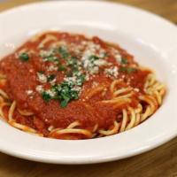 Spaghetti with Fresh Tomato Sauce · Add extras for an additional charge. 