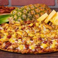 Pineapple Chicken Luau · A tropical treat! Grilled chicken, crispy bacon and juicy pineapple on KC Masterspiece BBQ s...